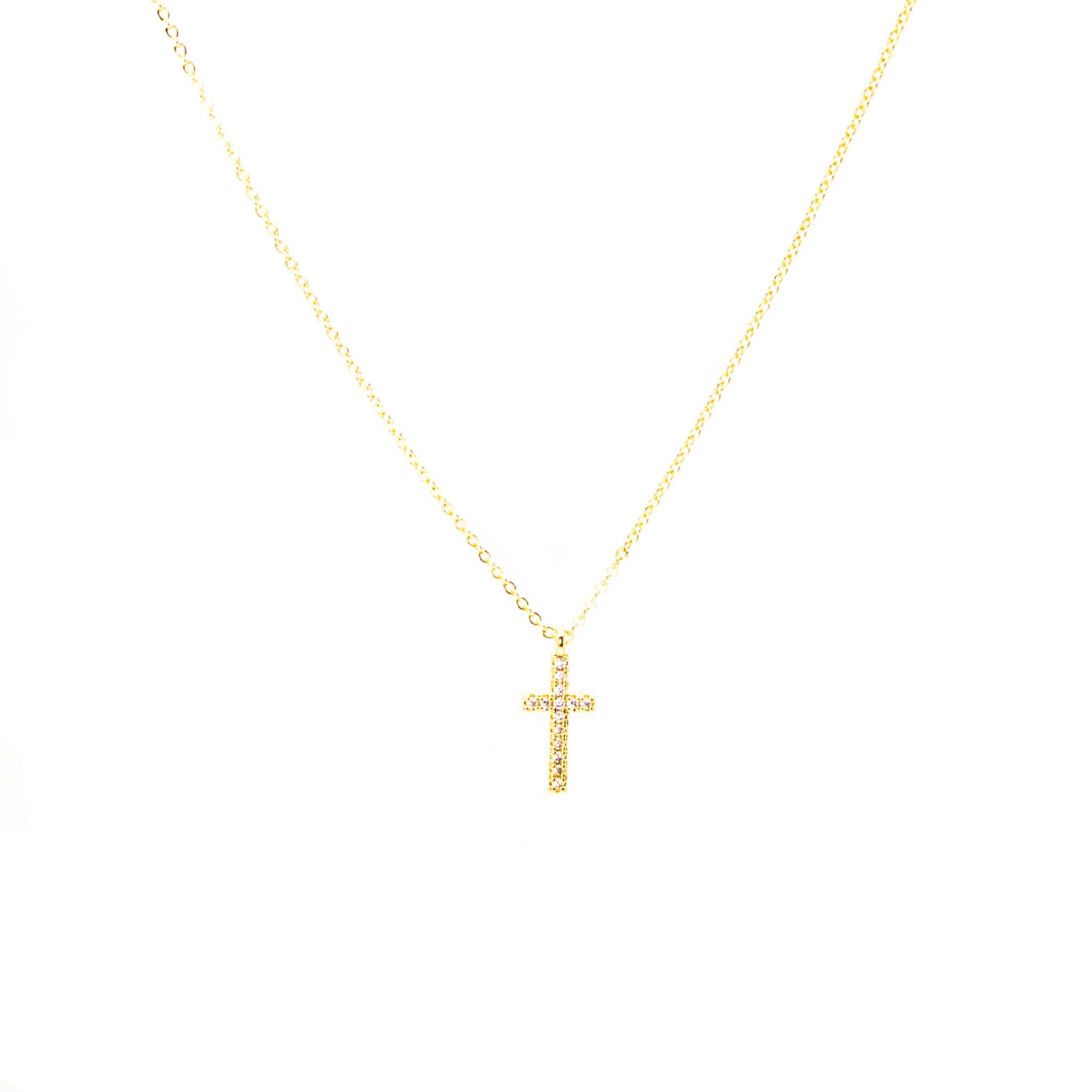 Collar Cruz 'Gloria' Baño en Oro